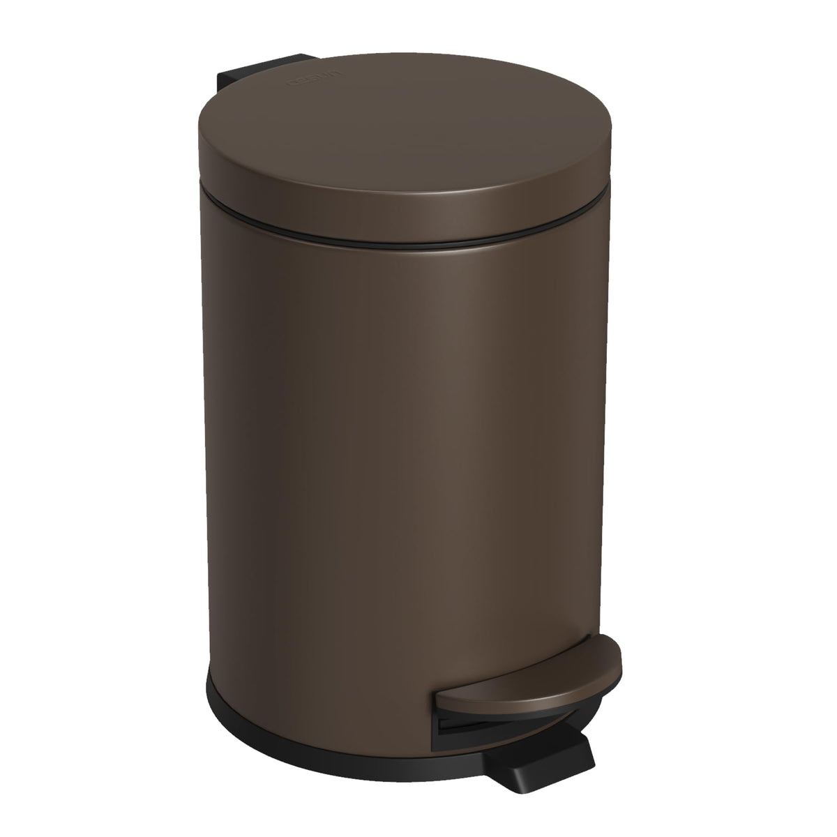 Cesun poubelle frontale marron montrant le design compact et élégant