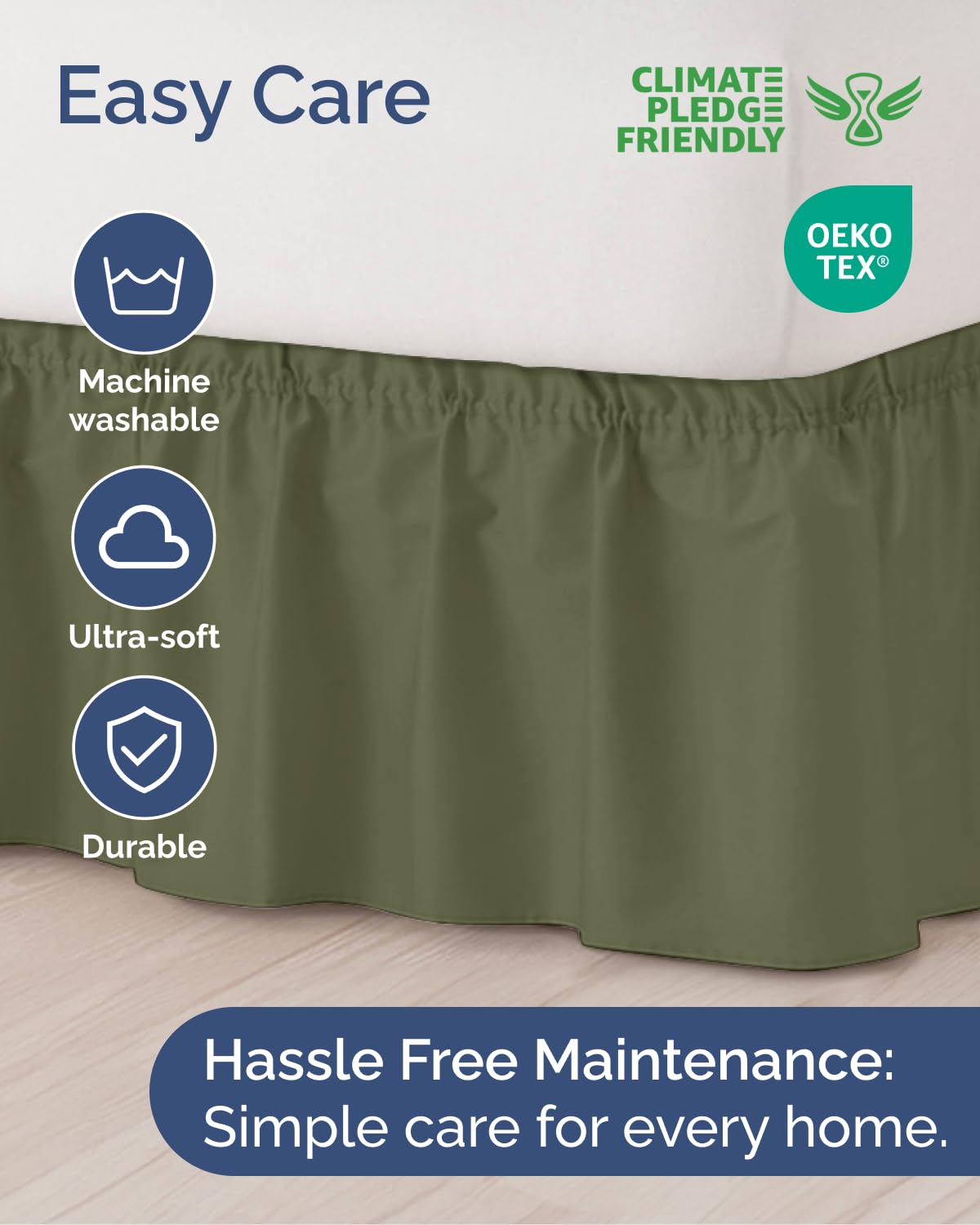 CGK Linens comparaison taille montrant chute 15" adaptée à lit King