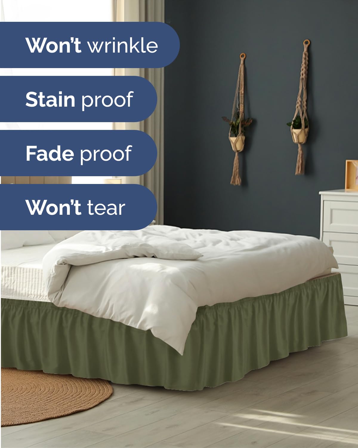 CGK Linens détail élastique montrant maintien renforcé lors du changement de draps