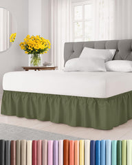 CGK Linens jupe de lit face ouverte montrant tombé élégant et avantage esthétique