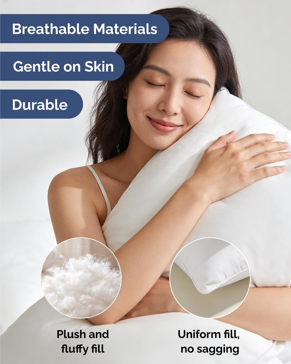 CGK Linens oreiller à côté d’un mètre pour indication de taille King
