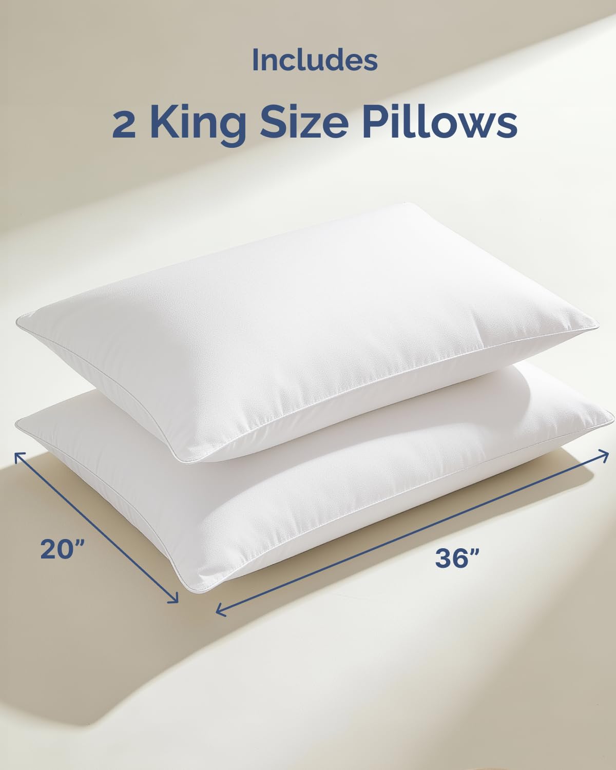CGK Linens intérieur ouvert montrant microfibre sans plume, entretien facile