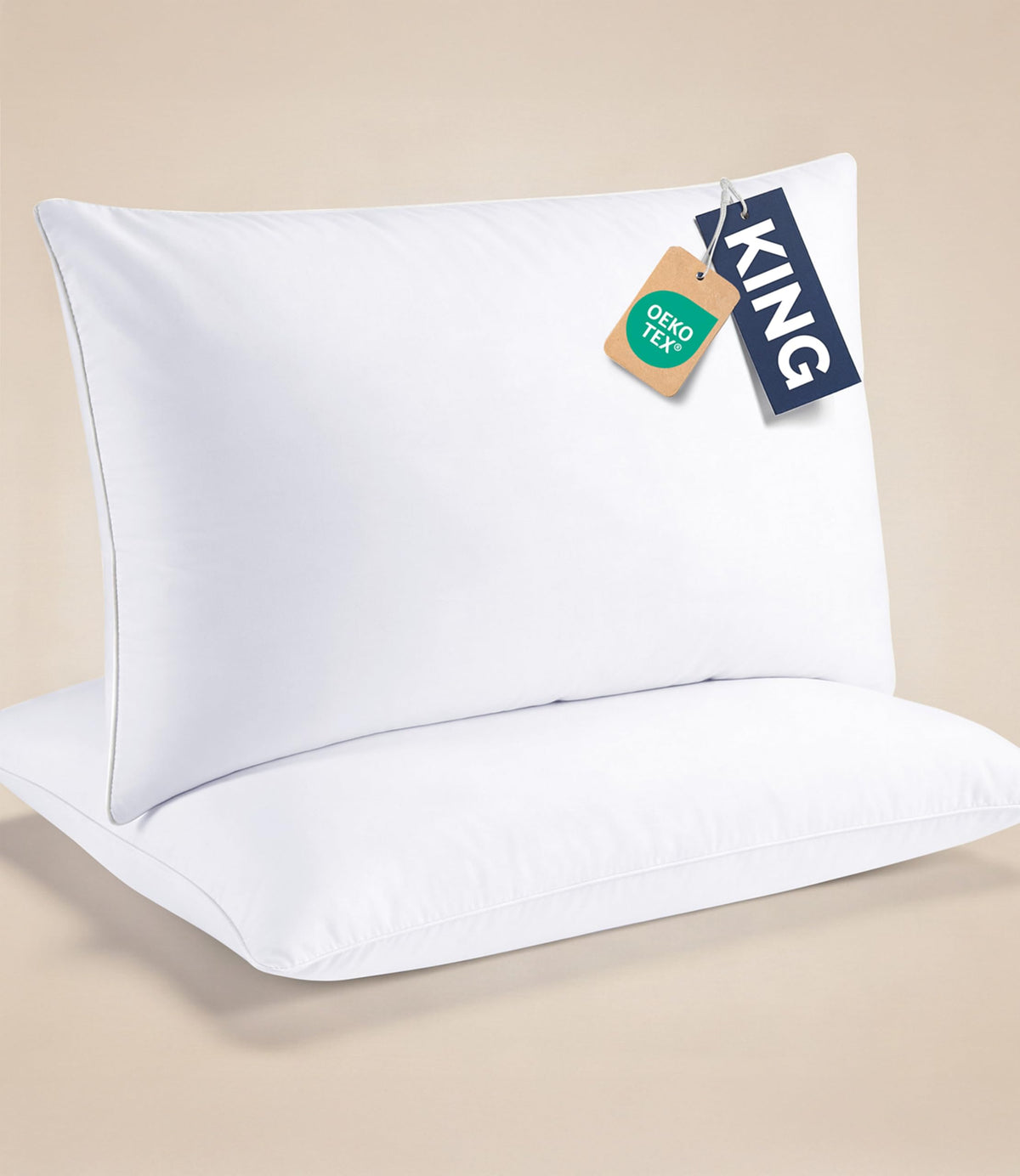 CGK Linens emballage frontal montrant le lot de 2 et facilité d'installation