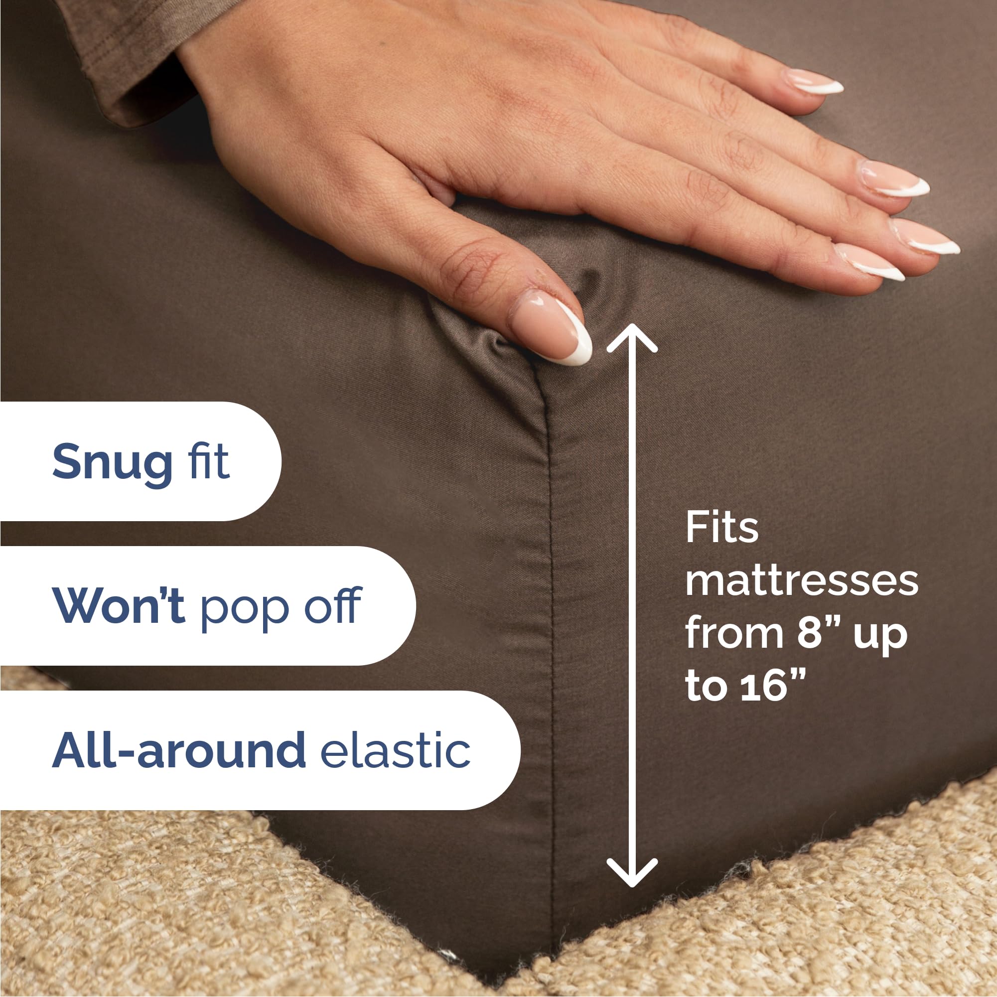 CGK Unlimited gros plan tissu microfibre brossée pour douceur et respirabilité