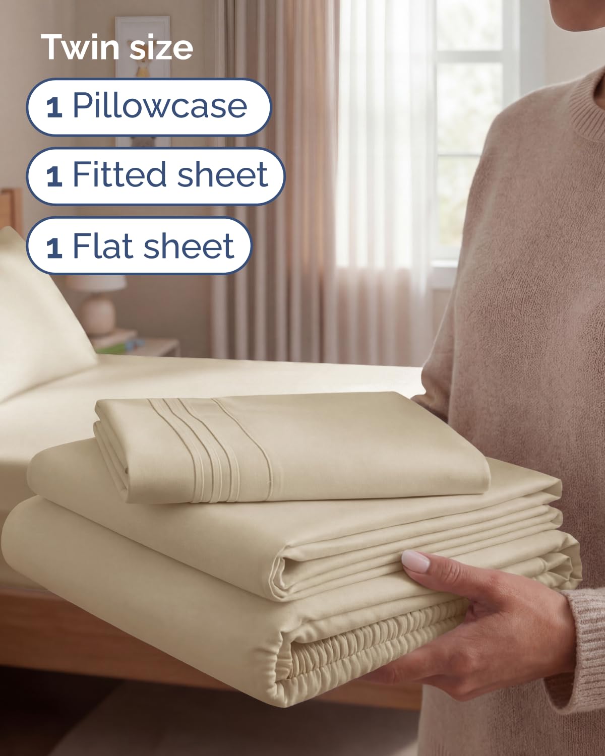 CGK Unlimited drap housse bonnet profond en place, maintien sûr du matelas