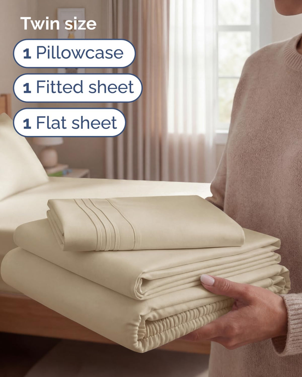 CGK Unlimited drap housse bonnet profond en place, maintien sûr du matelas