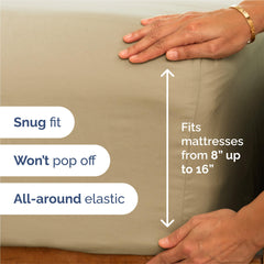 CGK Unlimited drap‑housse encaissé sur matelas profond garantissant maintien sûr