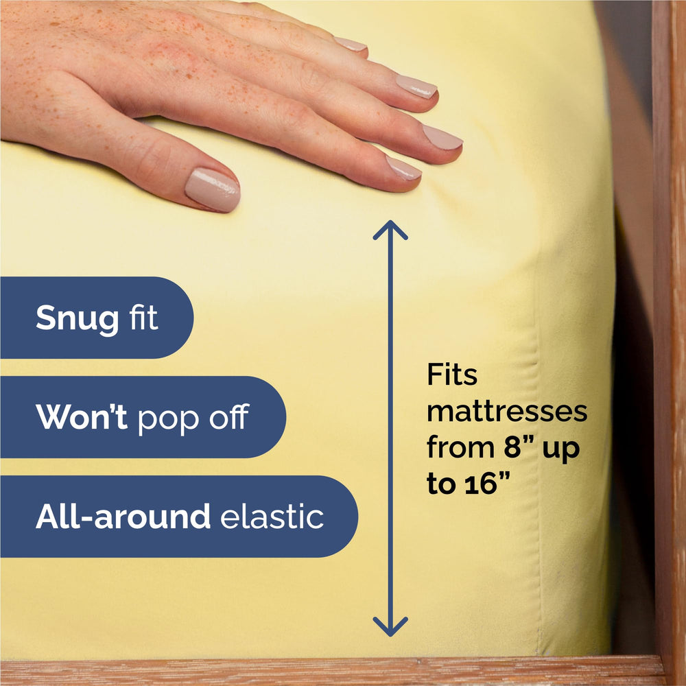 CGK Unlimited drap housse avec poche profonde offrant un maintien sûr sur matelas épais