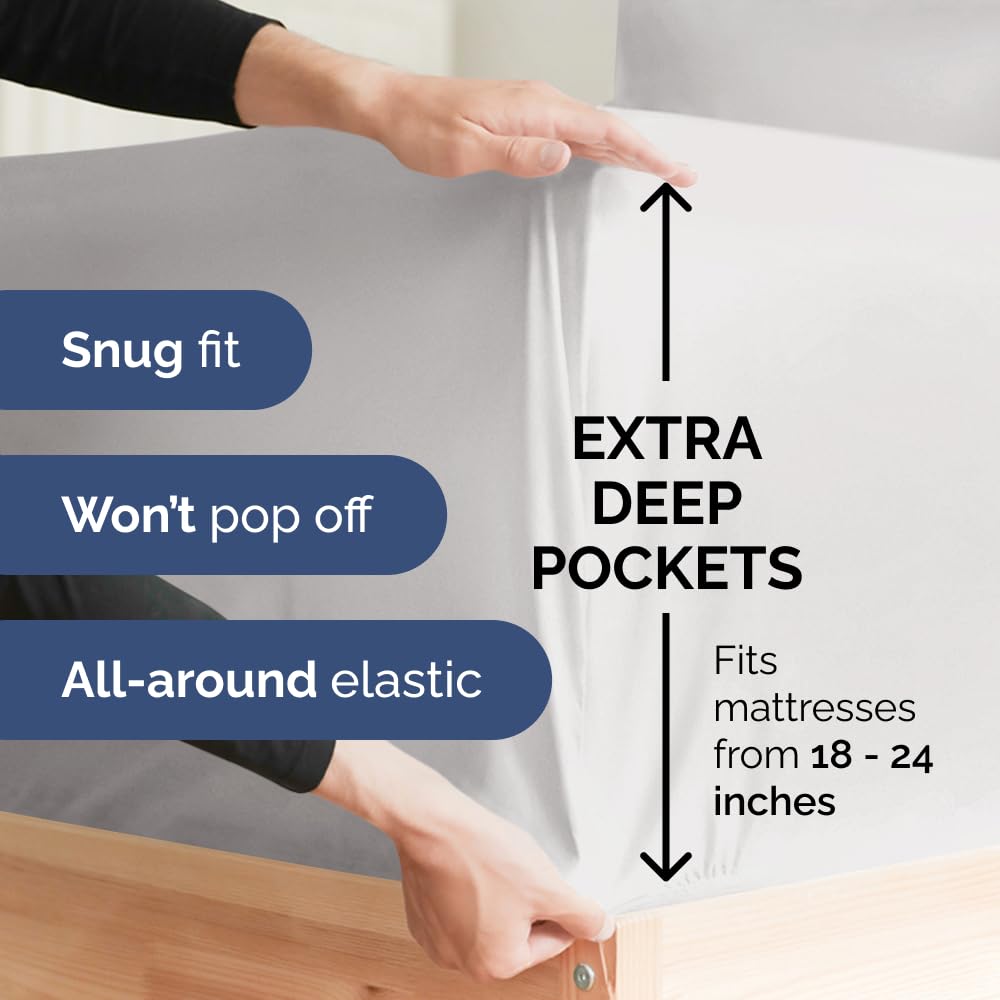CGK Unlimited drap‑housse avec poches profondes maintien sûr pour matelas