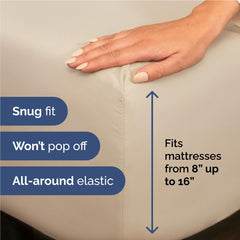 CGK Unlimited drap-housse ajusté sur matelas profond, maintien sécurisé