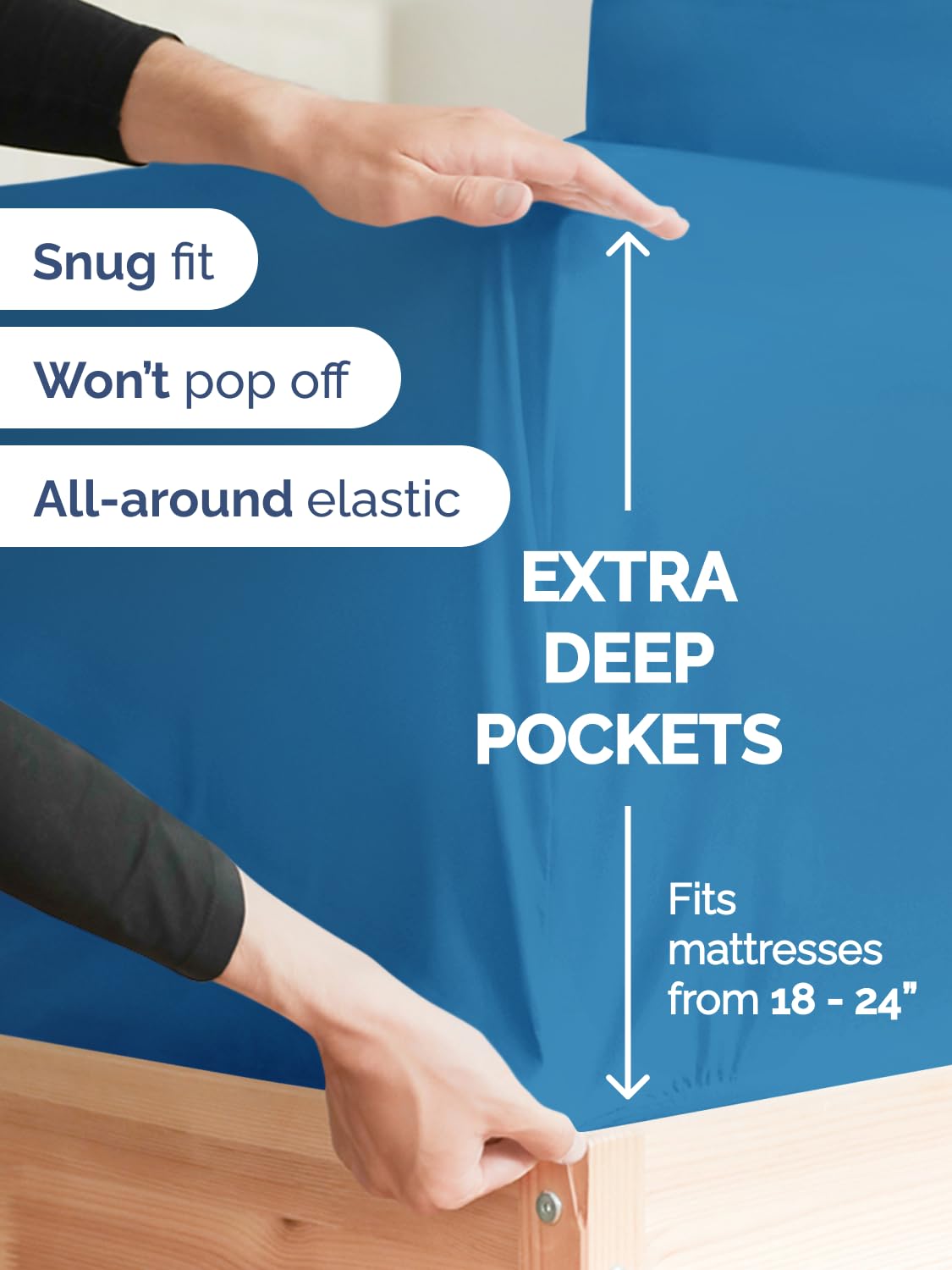 CGK Unlimited drap-housse posé sur matelas profond assurant tenue fiable