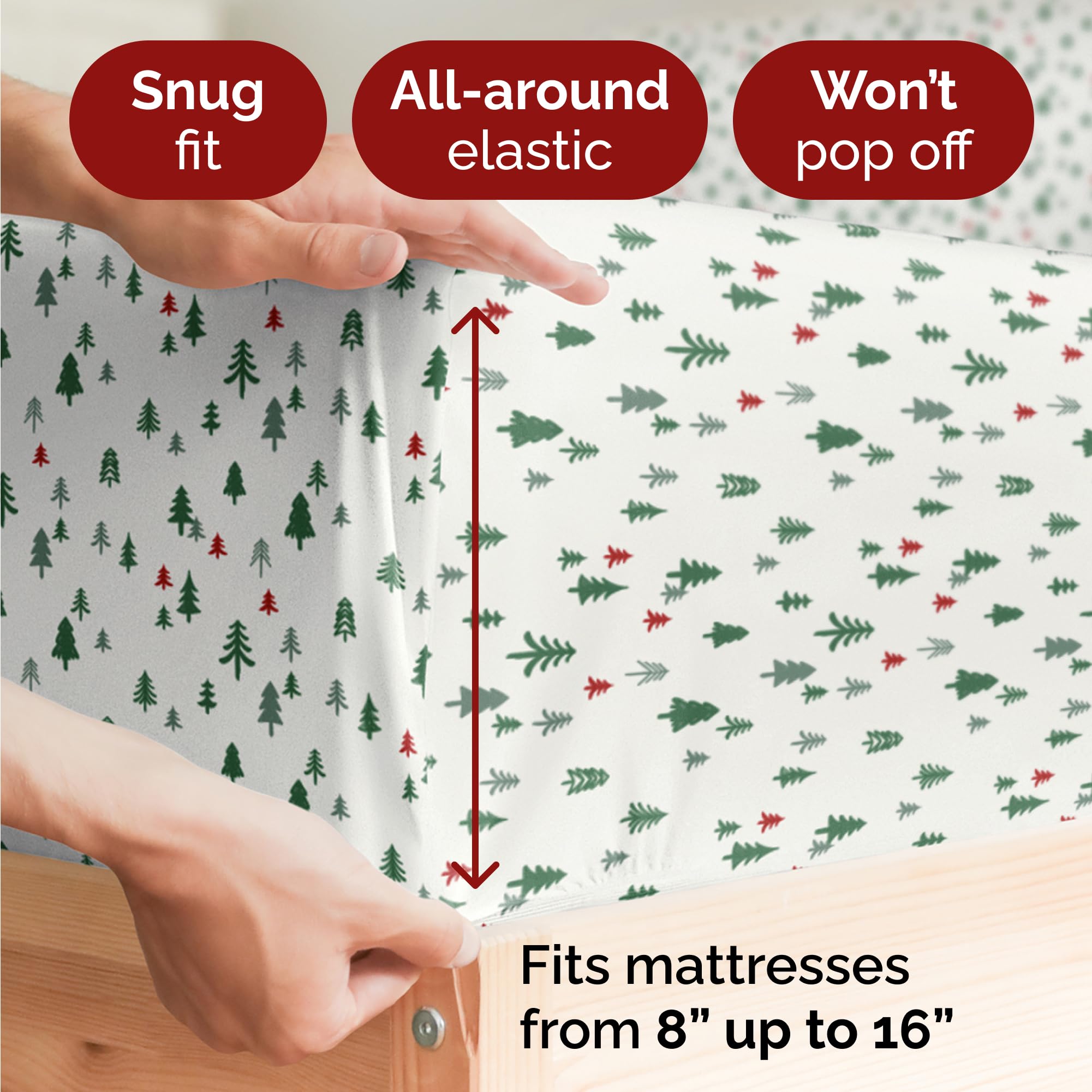 Drap plat et deux taies CGK Unlimited disposés sur lit pour présentation