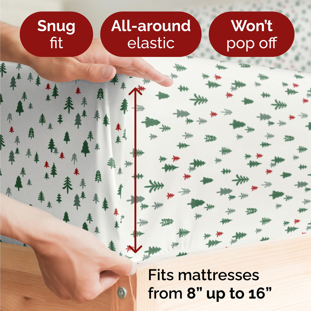 Drap plat et deux taies CGK Unlimited disposés sur lit pour présentation