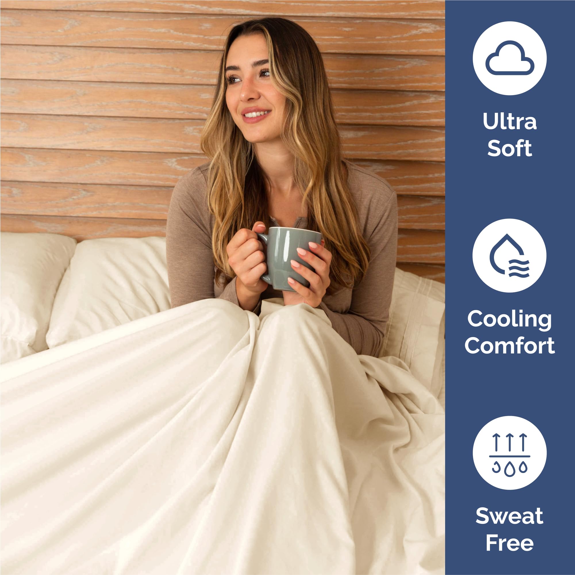 CGK Unlimited draps posés sur un lit king en situation pour confort visuel