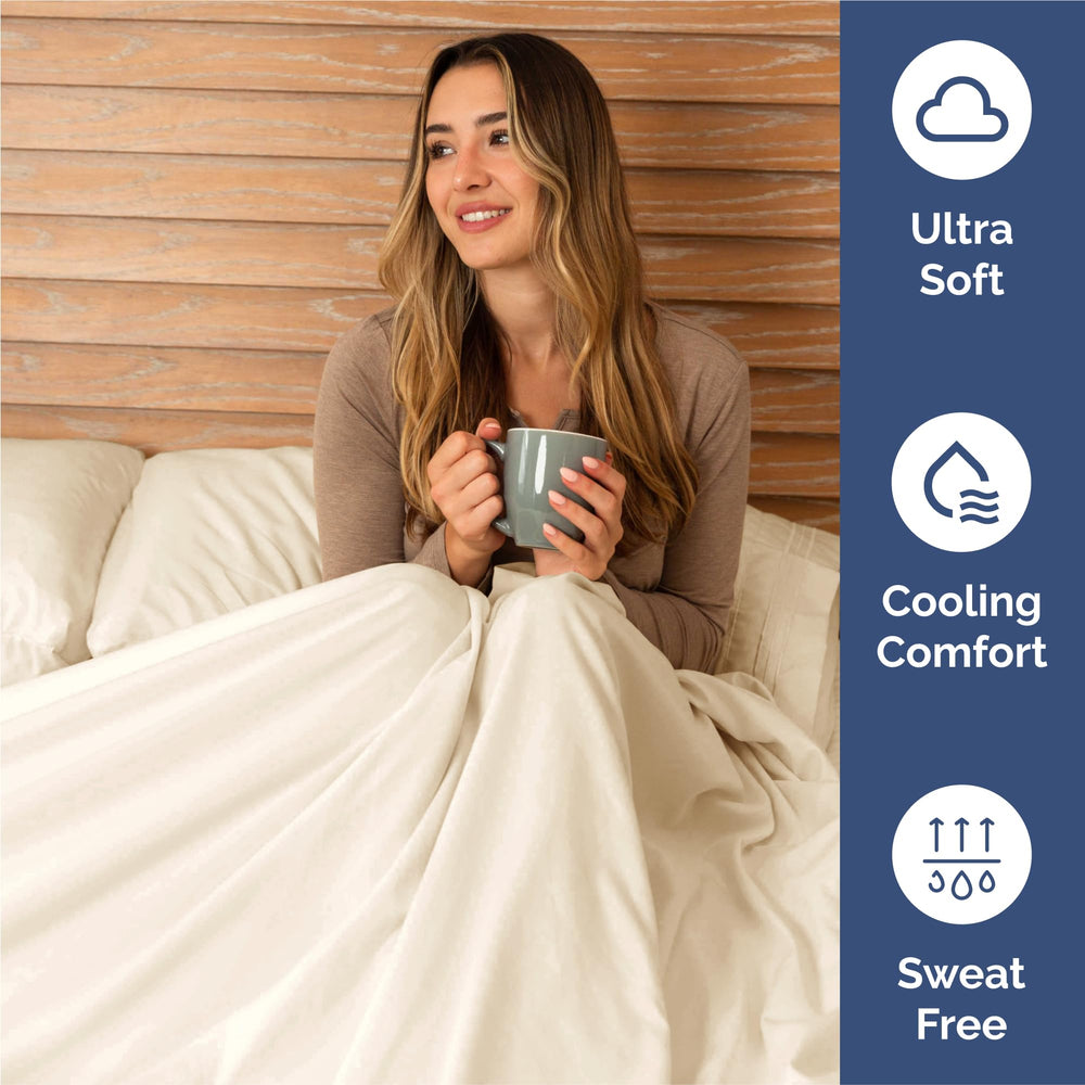 CGK Unlimited draps posés sur un lit king en situation pour confort visuel