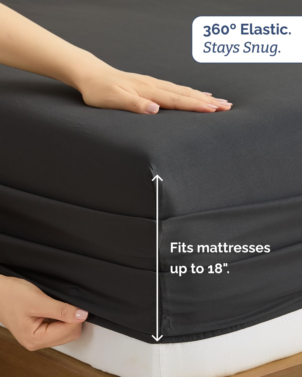 Lit dressé avec draps CGK Unlimited en situation de chambre moderne et apaisante