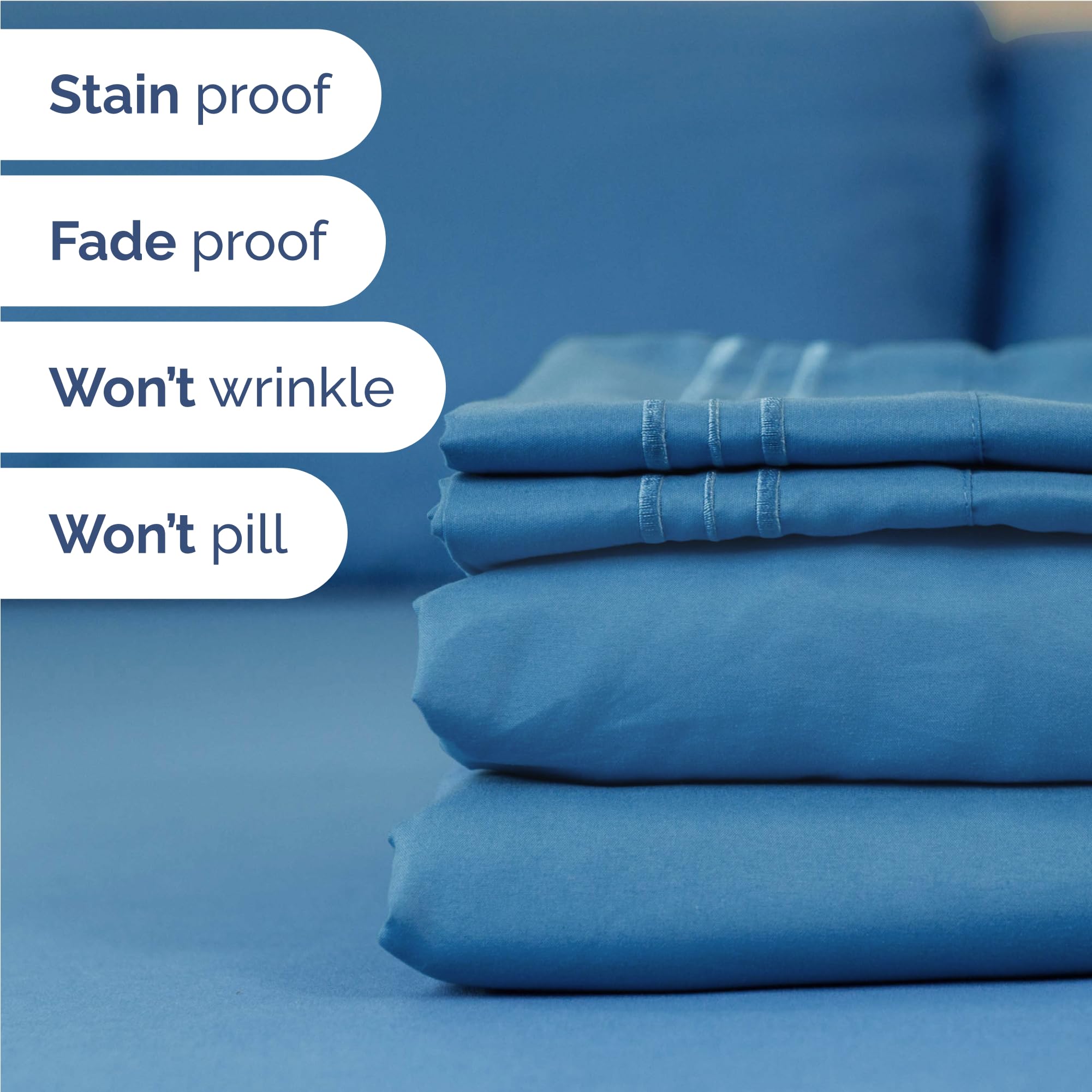 CGK Unlimited draps installés sur matelas épais maintien et confort
