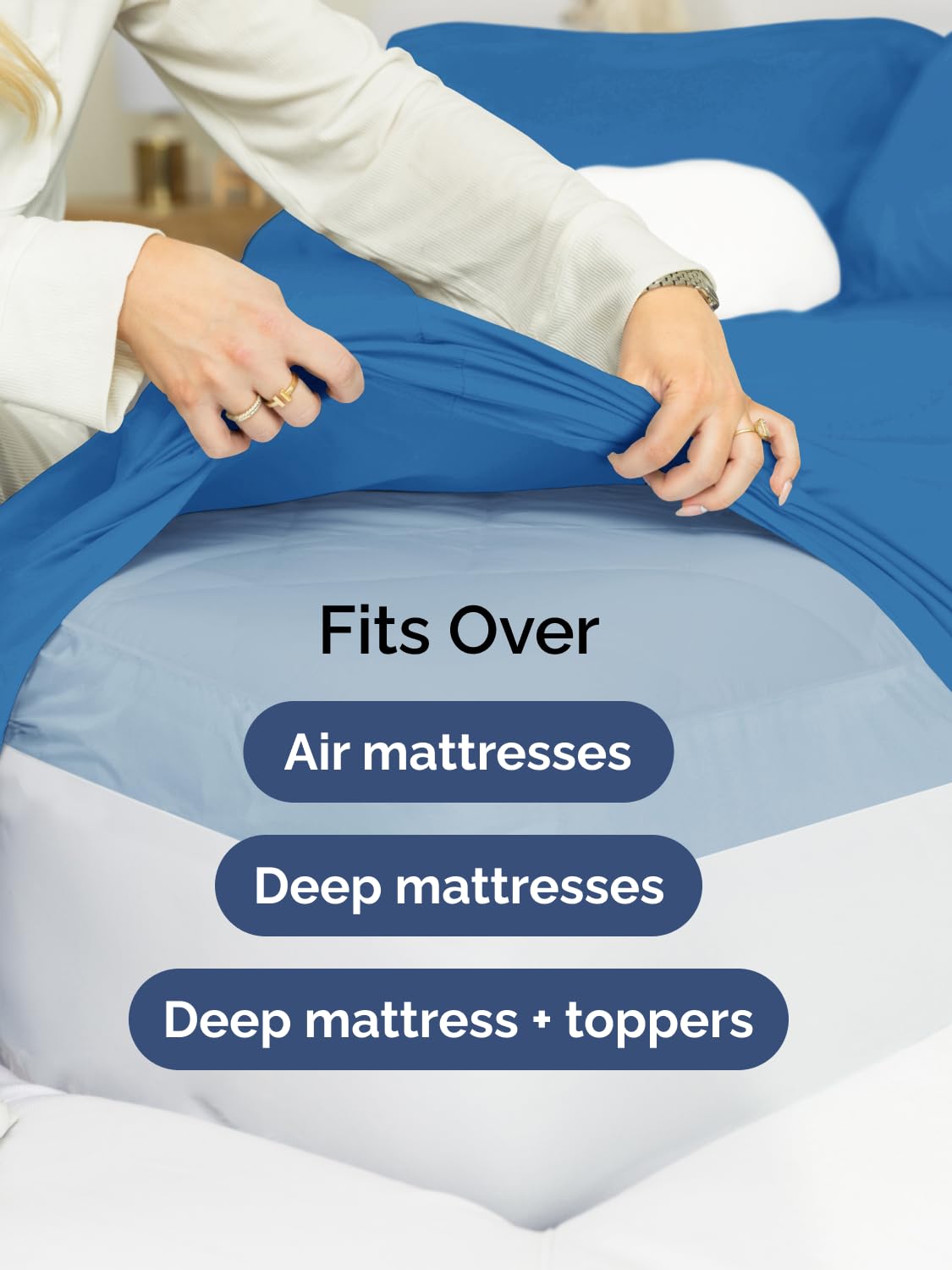 CGK Unlimited comparaison d'échelle montrant compatibilité avec matelas très épais