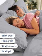 CGK Unlimited ensemble posé sur lit Queen avec surmatelas, maintien fiable