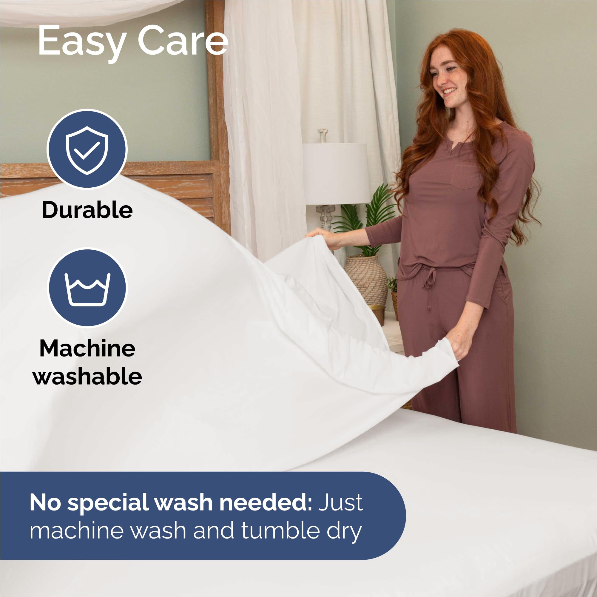 CGK Unlimited draps pliés et rangés, facilité d'entretien et gain de temps