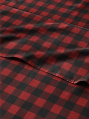 CGK Unlimited vue de face du paquet de draps Buffalo Plaid, présentation soignée