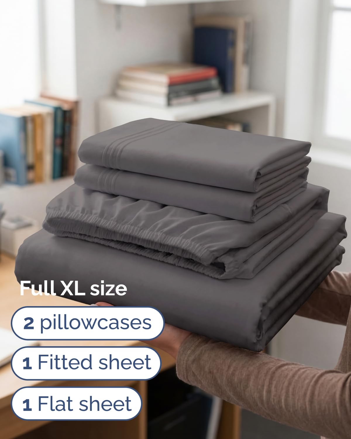 CGK Unlimited drap plat déployé avec dimensions visibles, longueur Full XL claire
