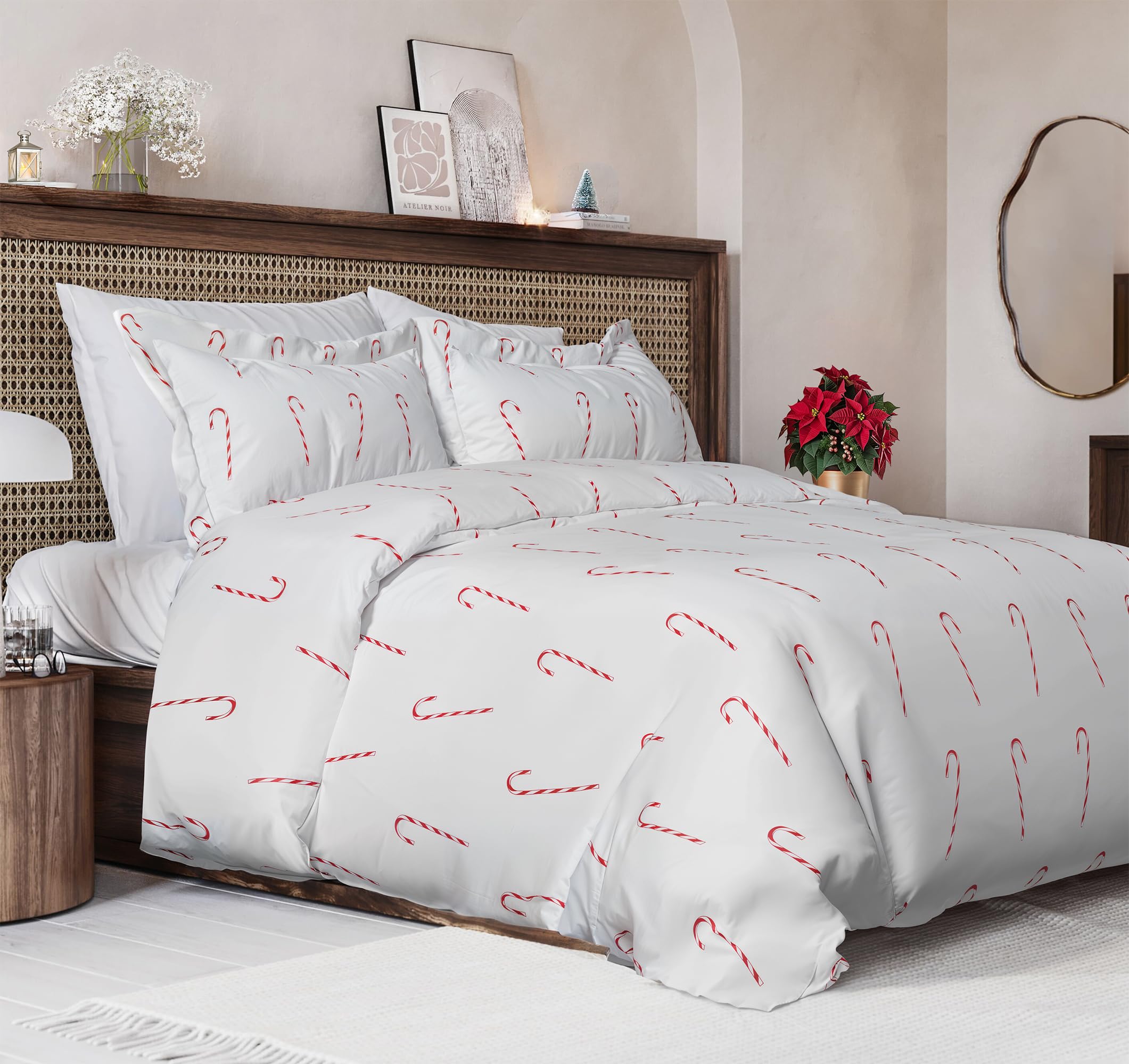 CGK Unlimited housse de couette face motif Candy Cane, crée une ambiance festive