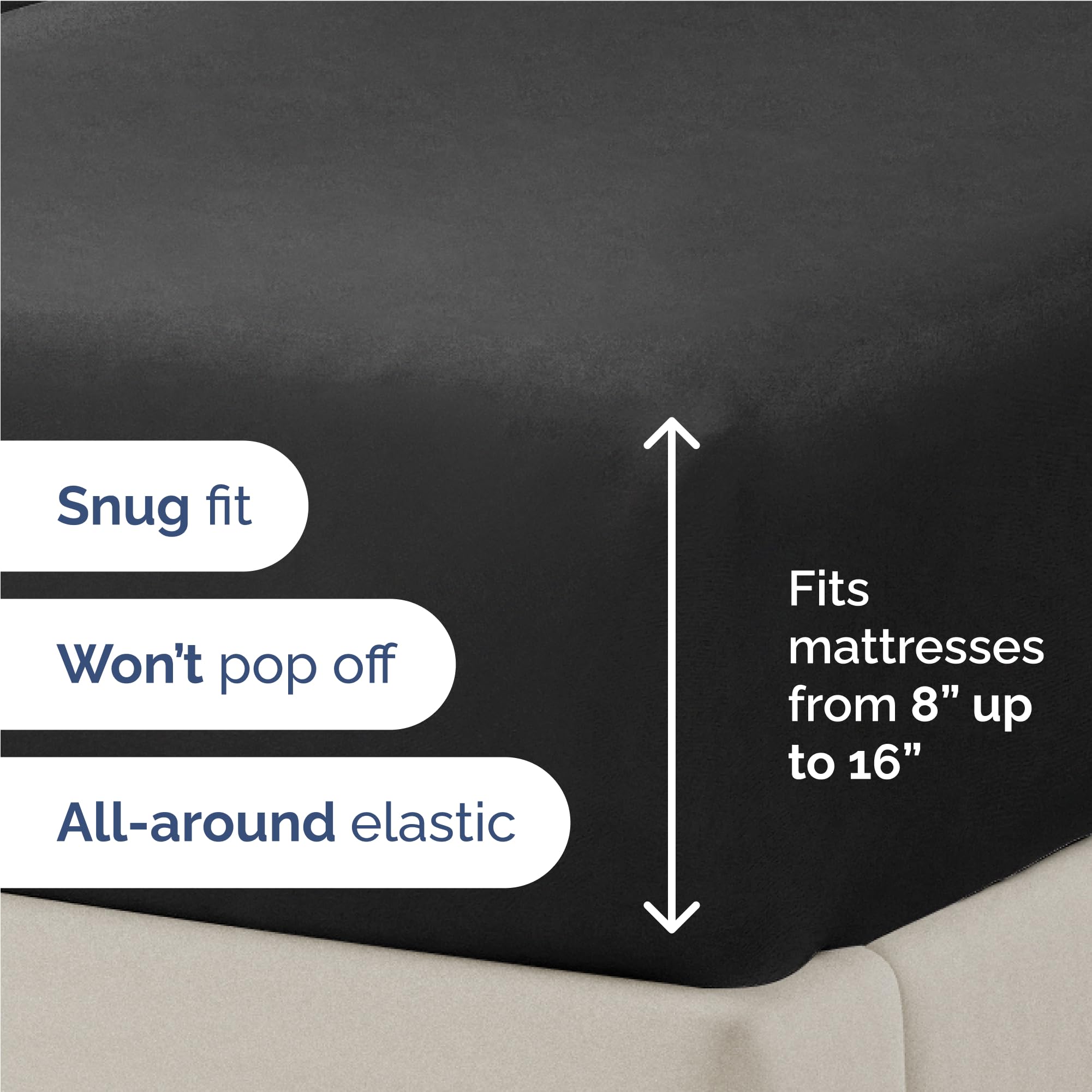CGK Unlimited housse montrant poches profondes, maintien sûr pour matelas