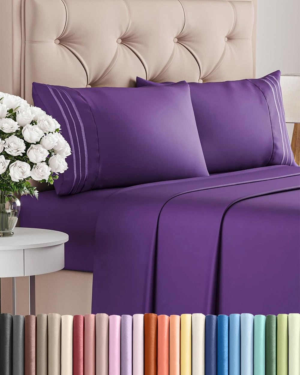 CGK Unlimited vue avant de la parure violet offrant confort et élégance