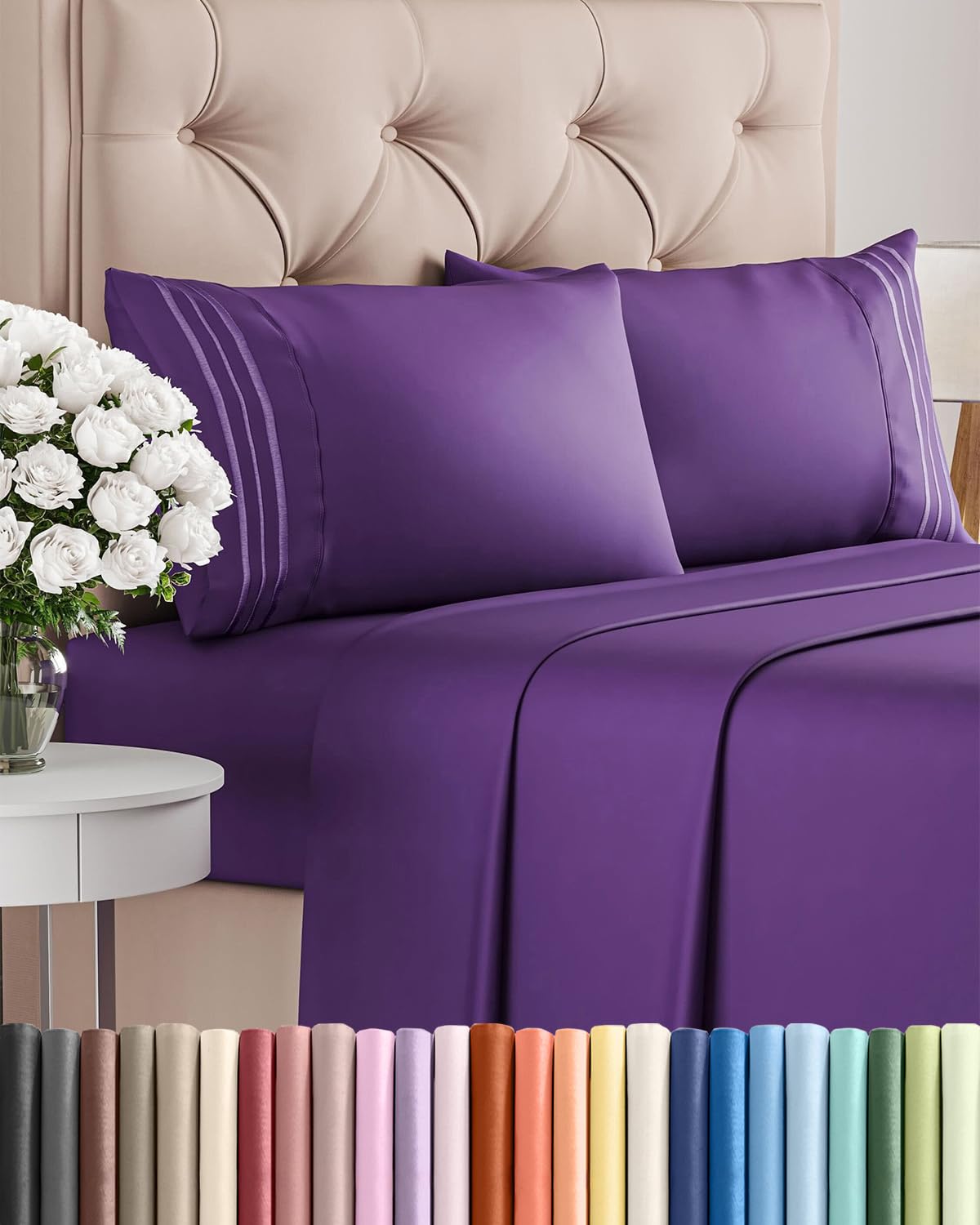 CGK Unlimited vue avant de la parure violet offrant confort et élégance