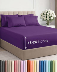 CGK Unlimited draps king violets sur lit entier offrant confort visuel