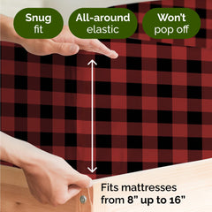 CGK Unlimited taies d'oreiller motif Buffalo Plaid, finition nette et festive