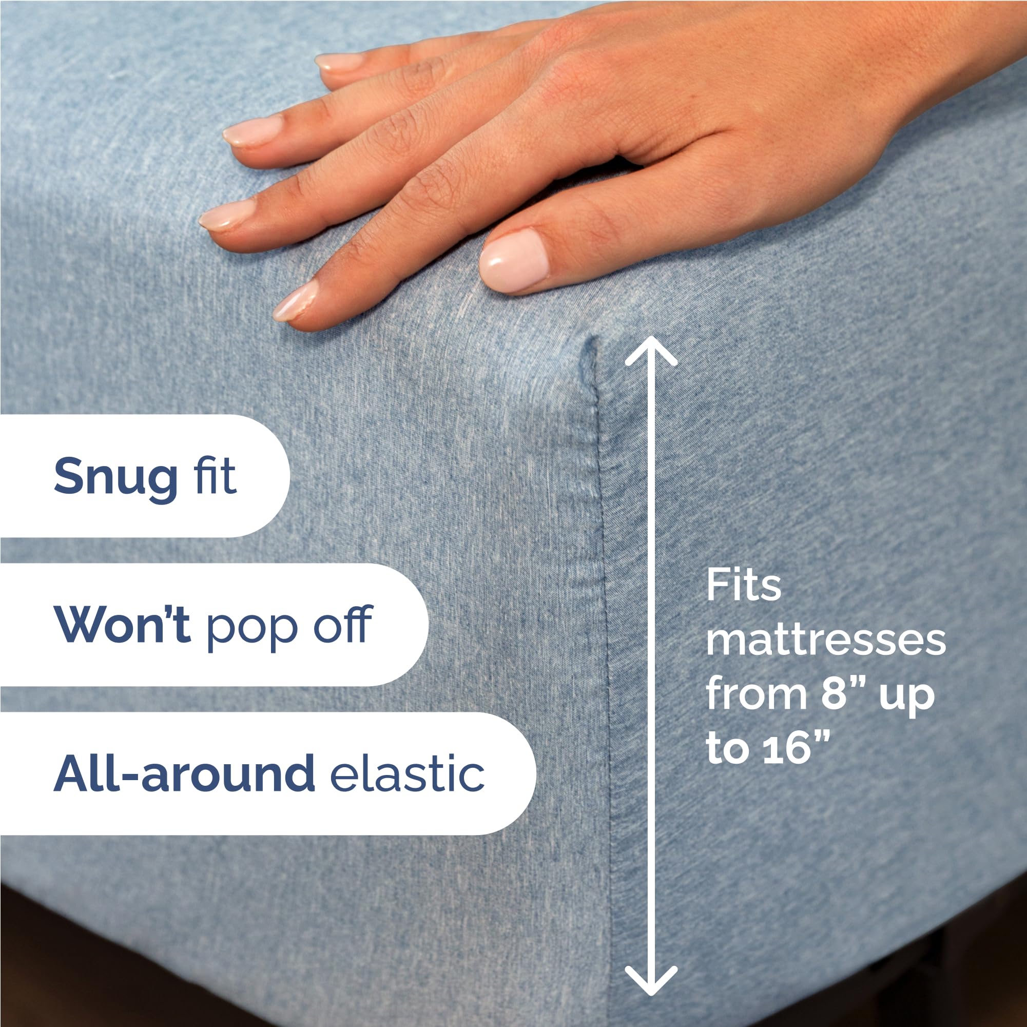 CGK Unlimited deux taies d'oreiller heathered blue posées, confort et douceur