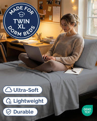 CGK Unlimited gros plan microfibre doublement brossée, douceur accrue