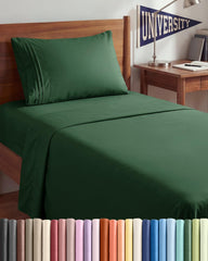 CGK Unlimited vue avant du paquet de la parure Twin XL Emerald Green, prêt à offrir