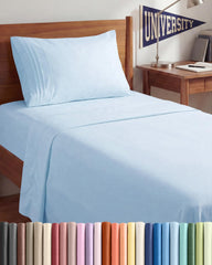 CGK Unlimited vue avant du jeu de draps Twin XL, finition soyeuse