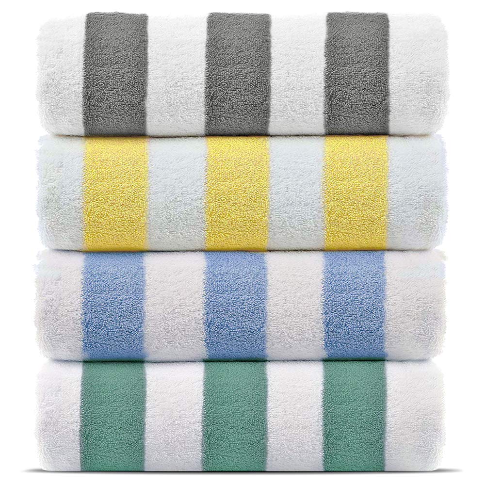 Chakir Turkish Linens face avant du lot multicolore montrant le design et la taille pratique