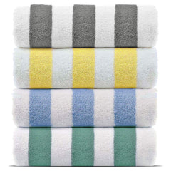 Chakir Turkish Linens face avant du lot multicolore montrant le design et la taille pratique