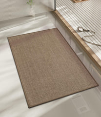 chakme tapis de bain face avant beige foncé absorbe rapidement