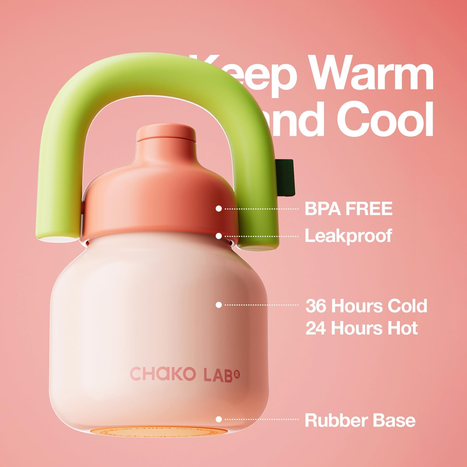 CHAKO LAB bouchon avec paille démontée pour nettoyage facile et hygiène