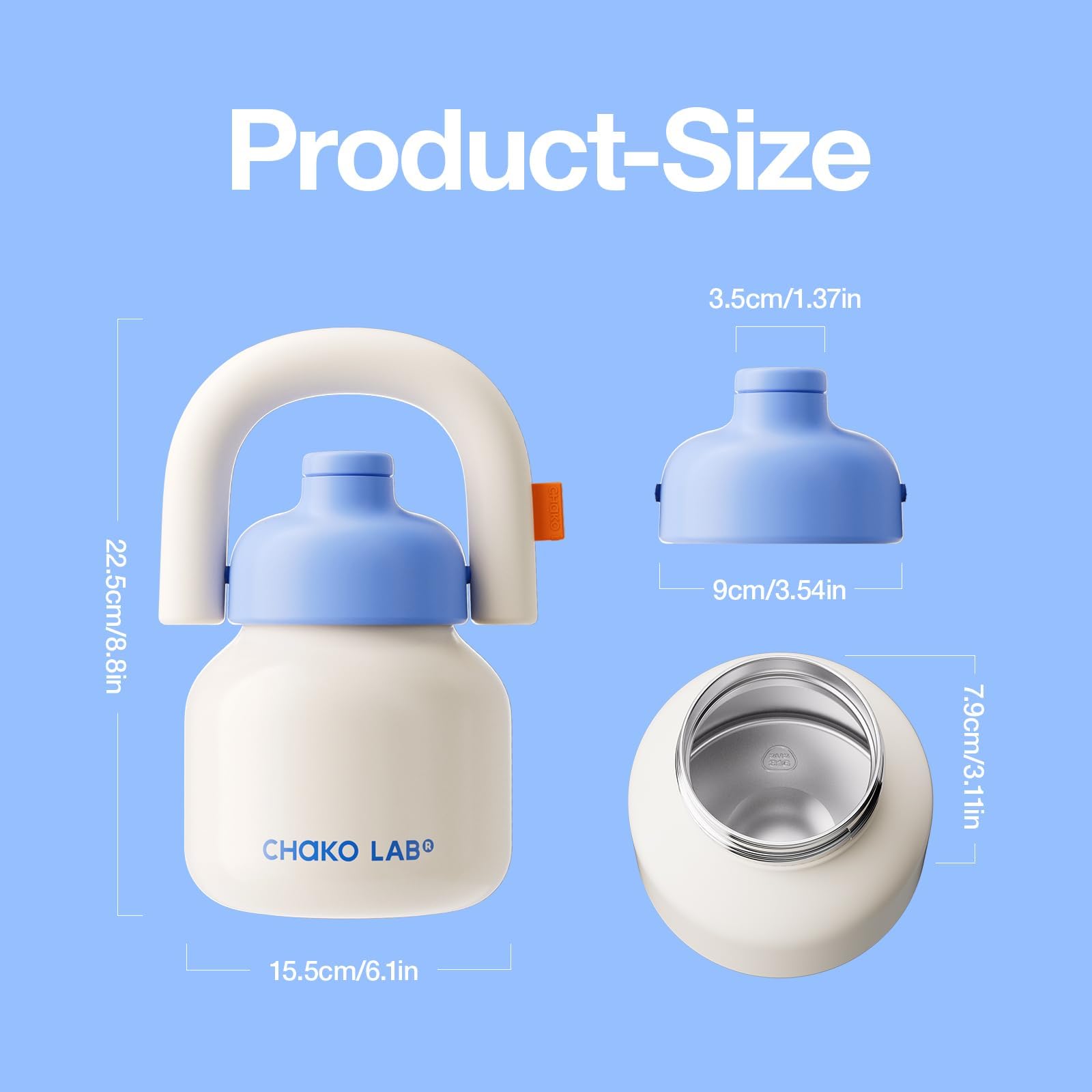 CHAKO LAB intérieur acier inoxydable propre qui préserve le goût des boissons