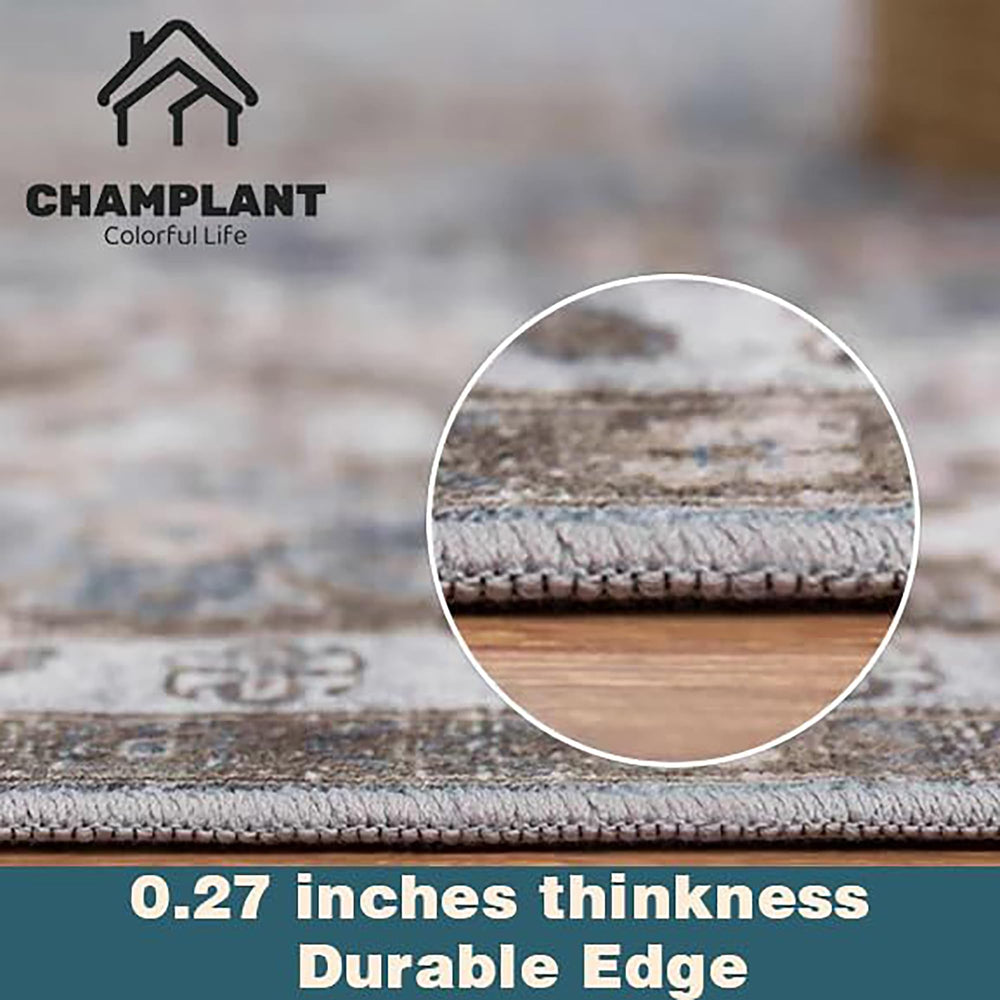 CHAMPLANT tapis placé sous une table pour montrer l'échelle et l'adaptation aux meubles