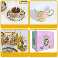 CHANJOON assiette et cuillère, motif rose rouge valorisant la présentation