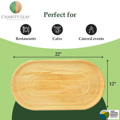 Charity Leaf plateau en usage avec charcuterie pour présentation professionnelle