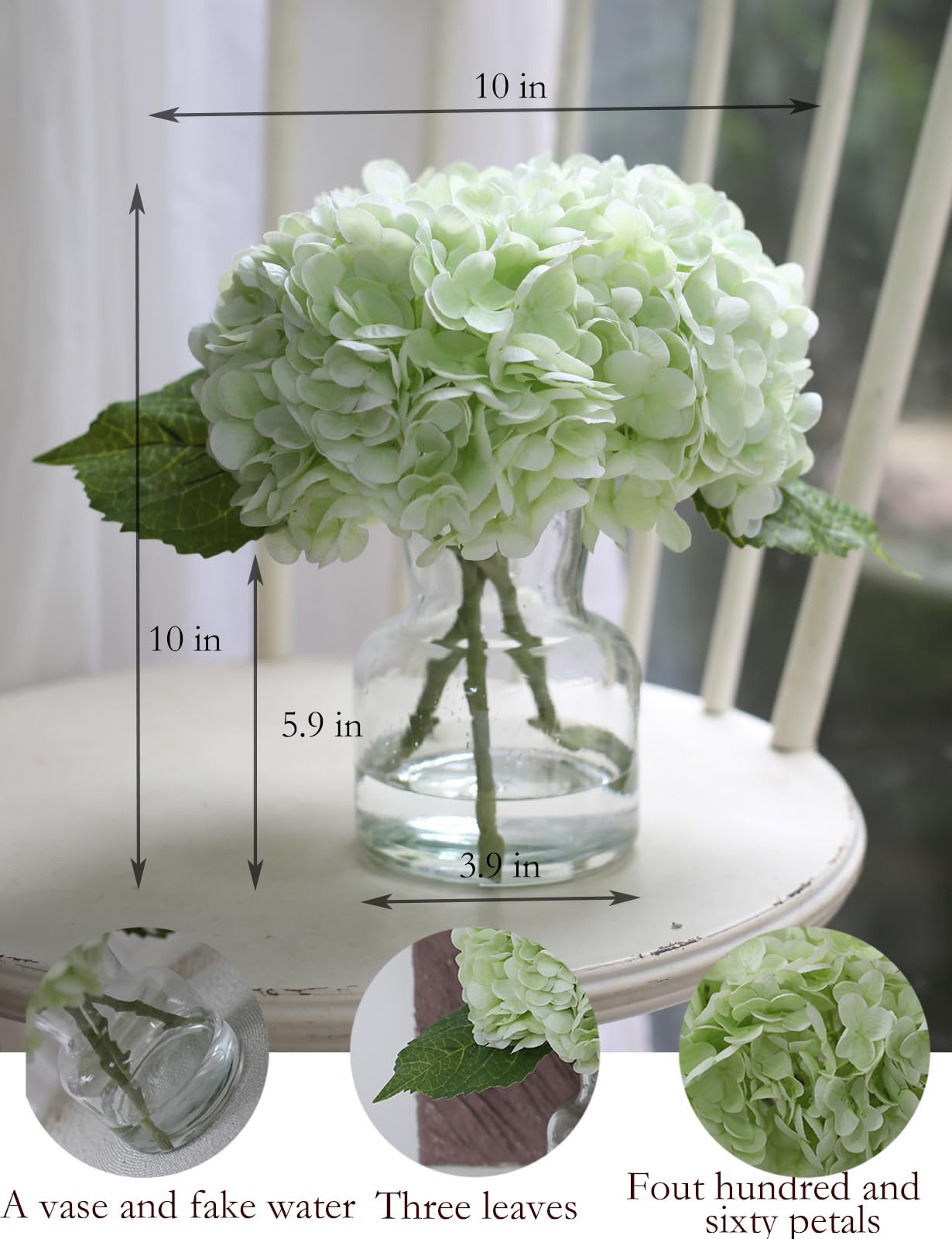 CHASMILE vase profil avec dimensions, compact et facile à placer
