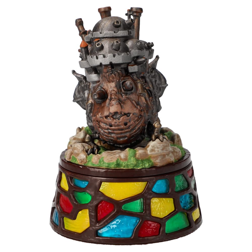 スタジオジブリ visage du château ambulant sur socle, décoration captivante