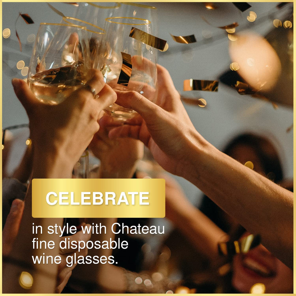 CHATEAU FINE TABLEWARE verre en usage lors d'une réception, praticité