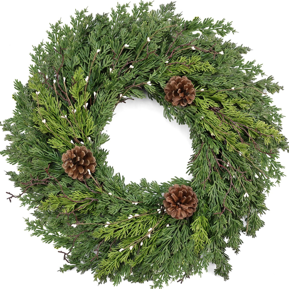 CHEAWRTZ couronne de Noël vue de face avec volume généreux, bel accueil