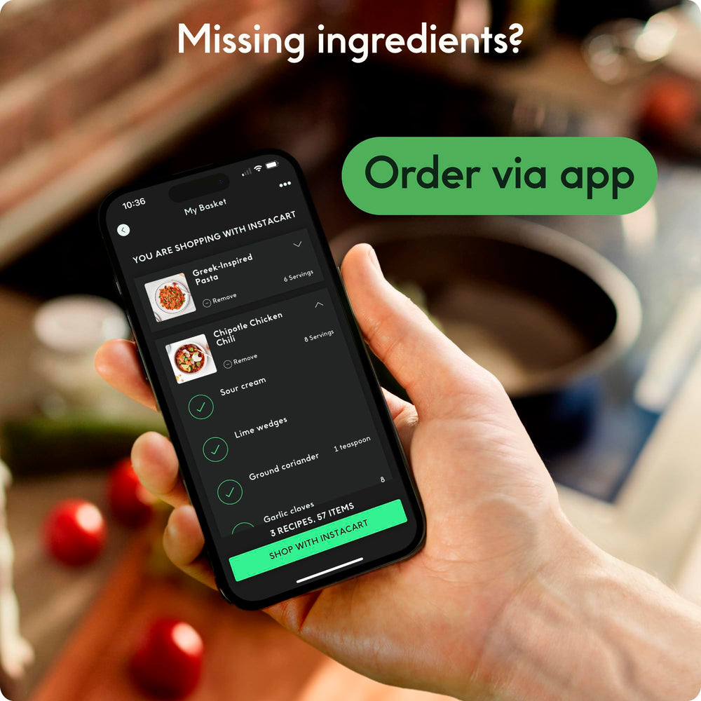 CHEF iQ sonde posée à côté d'une main pour comparer taille et maniabilité pratique