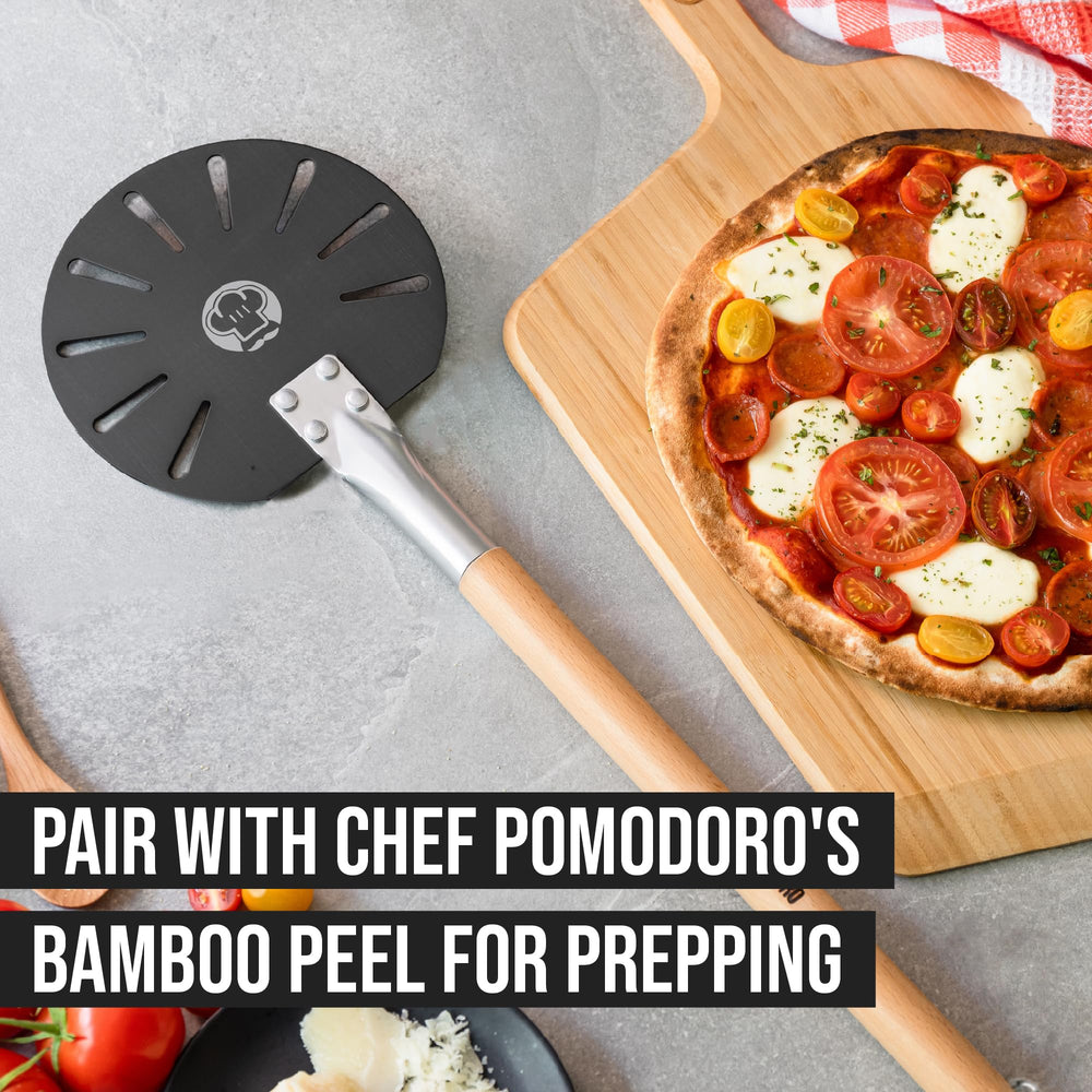 Chef Pomodoro comparaison échelle montrant taille compacte et gain d'espace